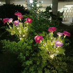 bouquet artificiel lumineux fleurs feuilles vertes moderne rouge orange rose blancextérieur patio jardinDecoration