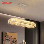 lustre suspendu cristal moderne transparent facettes chromé télécommande chambre salon