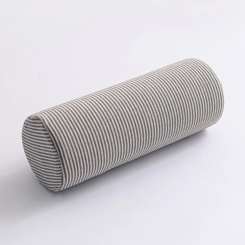 coussin cervical mousse mémoire forme coton rayures gris moderne literie massage anti apnée refroidissement