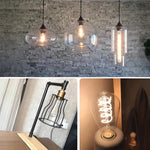 ampoules led transparentes spirale dorée vintage e27 e14 220v 30000h lumière rétro filaments 500lm