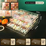 boîte bijoux transparente moderne poignées velours intérieur compartiments multiples accessoires