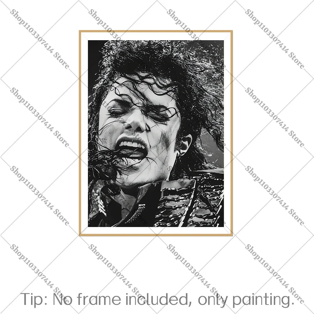 affiche murale MJ pop art photo noir blanc decoration maison 30x40cm erotique minimaliste