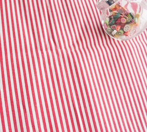 tissu lin rayures bleu rose rouge marron beige rustique simple champêtre sofa nappe