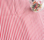 tissu lin rayures bleu rose rouge marron beige rustique simple champêtre sofa nappe