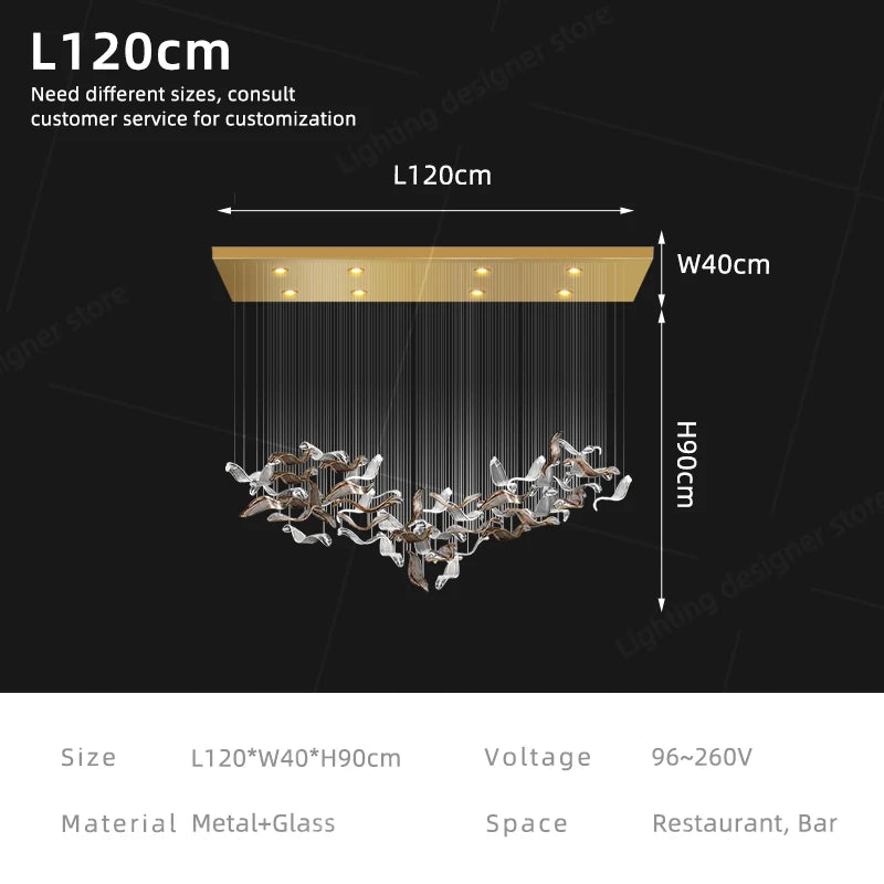 suspension lumineuse contemporaine led verre blanc doré transparent 249 2000lm