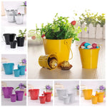 pot fleur métal classique poignée plante intérieure extérieur