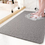 tapis bain anti dérapant gris beige texture micro poreuse séchage rapide moderne confortable salle