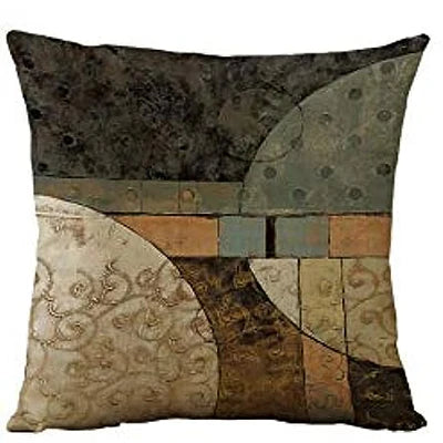 housse coussin carré multicolore motif géométrique abstrait moderne décoration salon canapé voiture 40x40cm 45x45cm