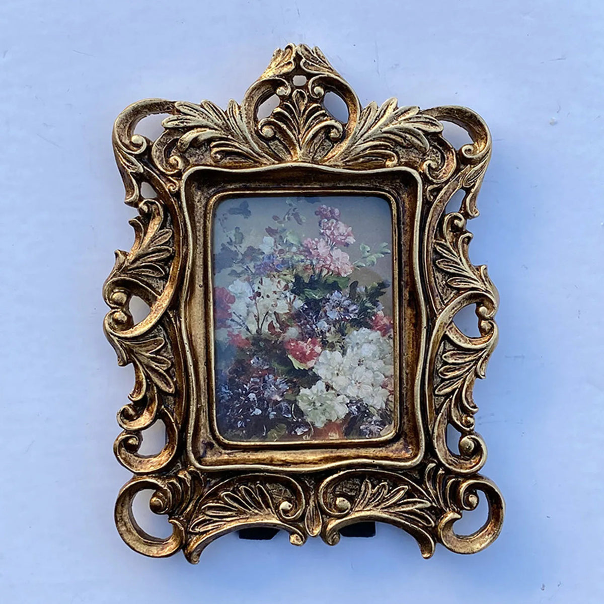 cadre photo baroque vintage or noir décoration florale effet vieilli salle manger salon decoration