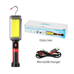lampe travail led rechargeable 700lm 80w crochet aimant portable rouge noir blanc