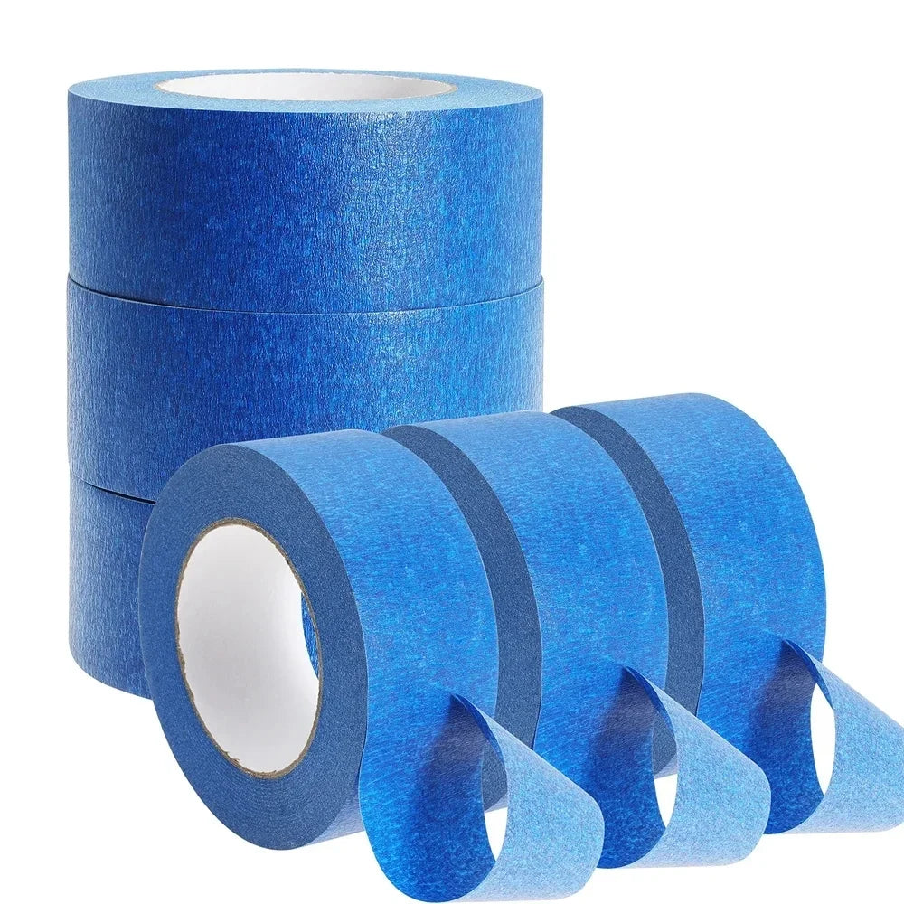 ruban peinture bleu texture rugueuse adhésif pratique 1,2cm large 20m long rouleaux