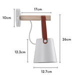 applique murale led moderne bois blanc scandinave fixée mur entrée chambre cuisine