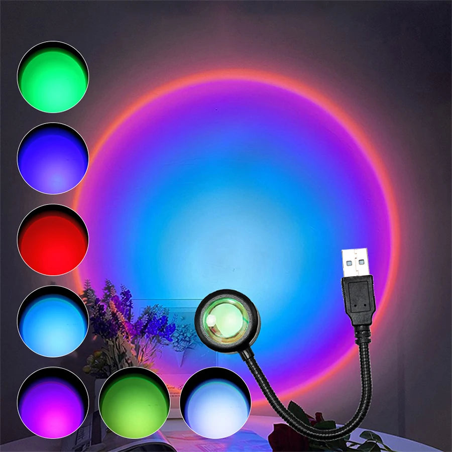 lampe led rechargeable moderne multicolore adhésive usb chambre salon ambiance dorée
