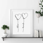 Comparaison des tailles disponibles pour toile murale personnalisée