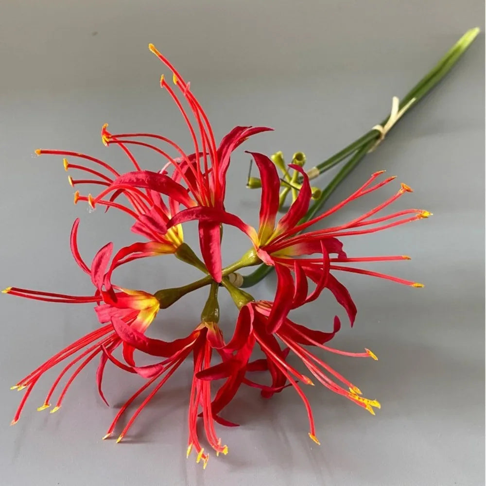 fleurs artificielles jaune rouge blanche modernes décoration intérieure minimaliste maison festive