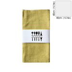 serviettes table coton texture lin moderne vert jaune gris rose beige blanc opaques clips