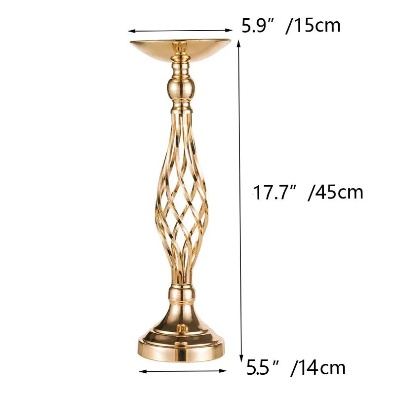 Support floral or réticulé moderne bouquet artificiels 45cm 52cm 59cm mariage table