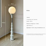 lampe sol moderne ampoule led blanc multicolore rayures horizontales interrupteur pied haute qualité