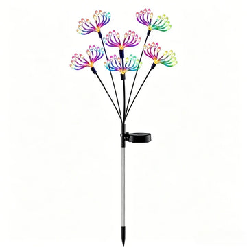 décoration extérieure solaire 60led fleurs dorées moderne autoinstallation rgb jardin