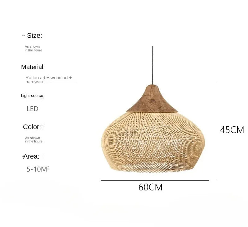 suspension lumineuse tissée naturelle moderne rustique salon chambre led 90 260v e27