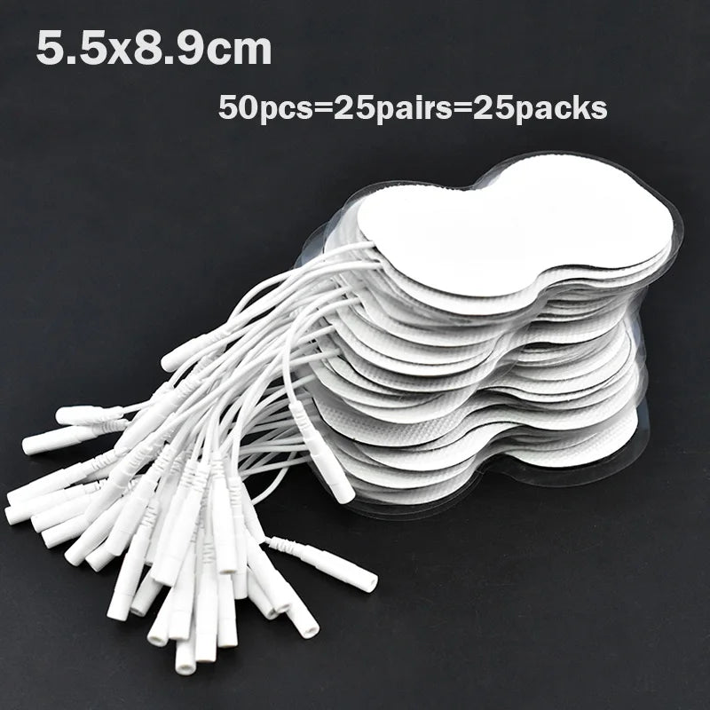 électrodes électrostimulation adhésives blanches 20 pièces thérapie micro perforées rechargeables