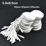 électrodes électrostimulation adhésives blanches 20 pièces thérapie micro perforées rechargeables