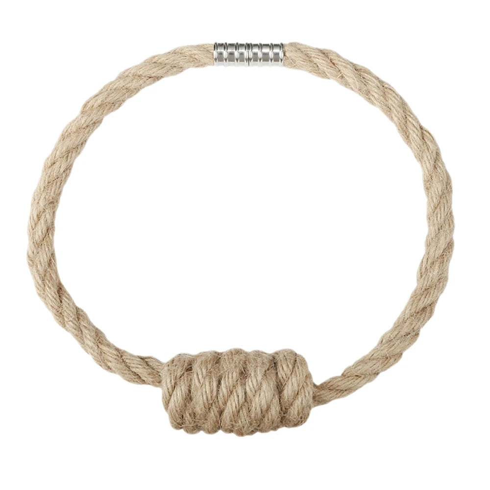 corde rideaux moderne boucle magnétique beige noir argent facile decorationintérieur