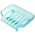 support savon violet translucent moderne salle bain drainage automatique lisse minimaliste plastique