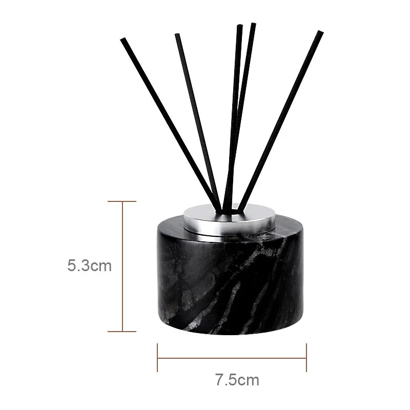 ensemble accessoires salle bain marbre noir rangement brosse dents dentifrice moderne luxe