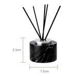 ensemble accessoires salle bain marbre noir rangement brosse dents dentifrice moderne luxe