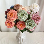 bouquet roses artificielles décoration mariage anniversaire intérieur classique blanc rose vert