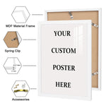cadre photo personnalisable noir blanc contemporain clips fixation 21x30cm 30x40cm 40x60cm