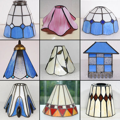 Abat-jour en verre vintage noir pour lampe suspendue