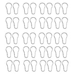 anneaux rideau argenté moderne acier inoxydable lisse opaques accessoire fenêtre porte rideau six point
