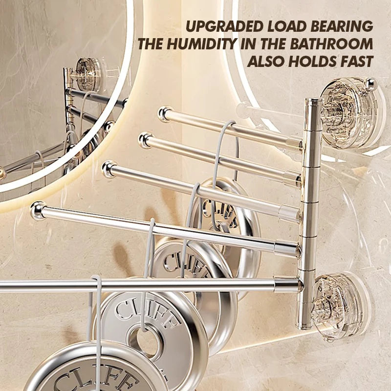 porte serviettes mural argenté adhésif moderne salle bain support serviettes lisse opacité fixe rangement