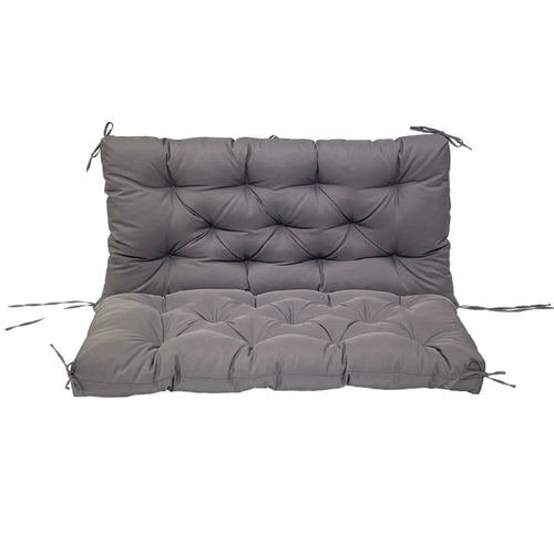 coussin balançoire extérieur gris capitonné imperméable rubans fixation banc jardin moderne