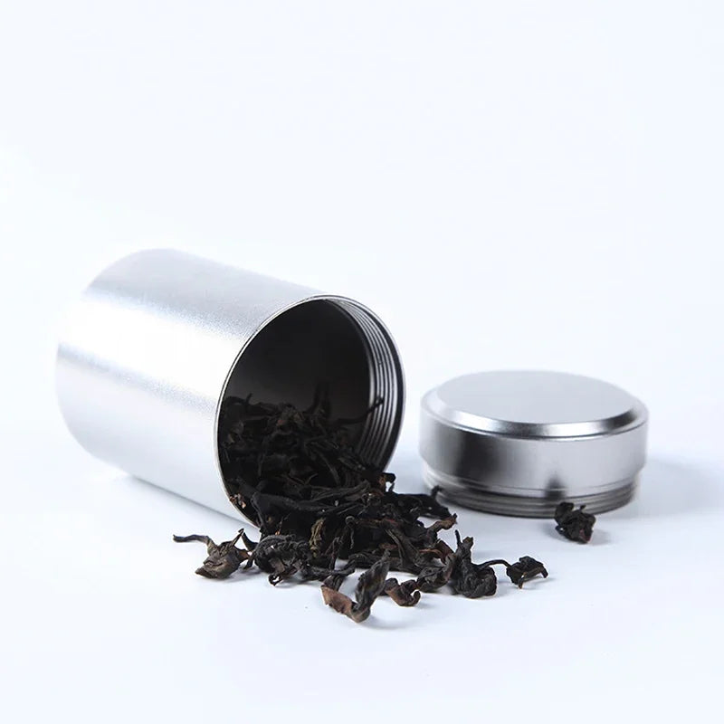 boîte thé or argent moderne minimaliste 70ml métallique brillante portablescrição
