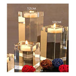 bougeoirs moderne transparents rectangulaires adhésifs chandelles bâtons décoration intérieure mariage 10cm 12cm 14cm 16cm