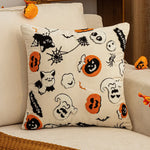 taies d'oreiller halloween orange citrouille araignée deco sofa lit polyester respectueux environnement non toxique