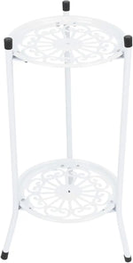 support plante métal noir blanc grille ajourée moderne pieds solides pots tiered shelf