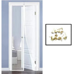rideau moustiquaire porte blanc noir maille fine clips magnétiques autofermeture moderne