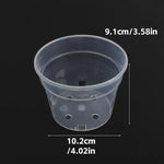 pots fleurs transparents modernes drainage holes ensemble plantes herbes cactus