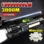 torche lumineuse rechargeable 20w led noire texturée moderne étanche 7modes