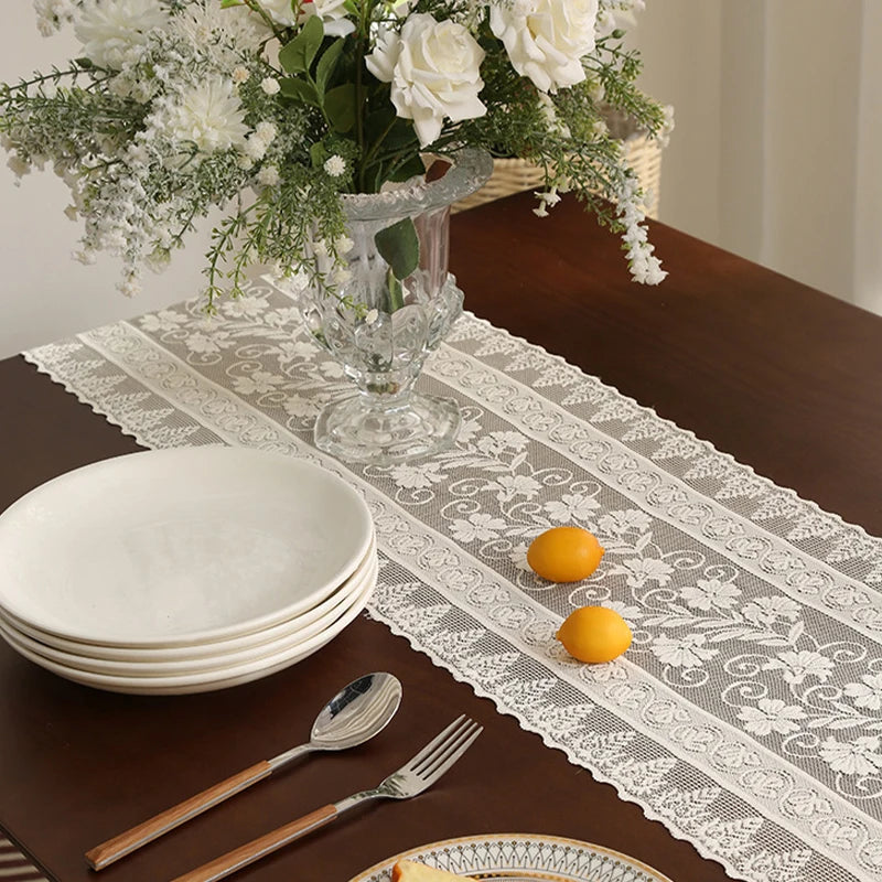 serviette table broderie florale blanc classique opacité table manger halloween noël action grâces