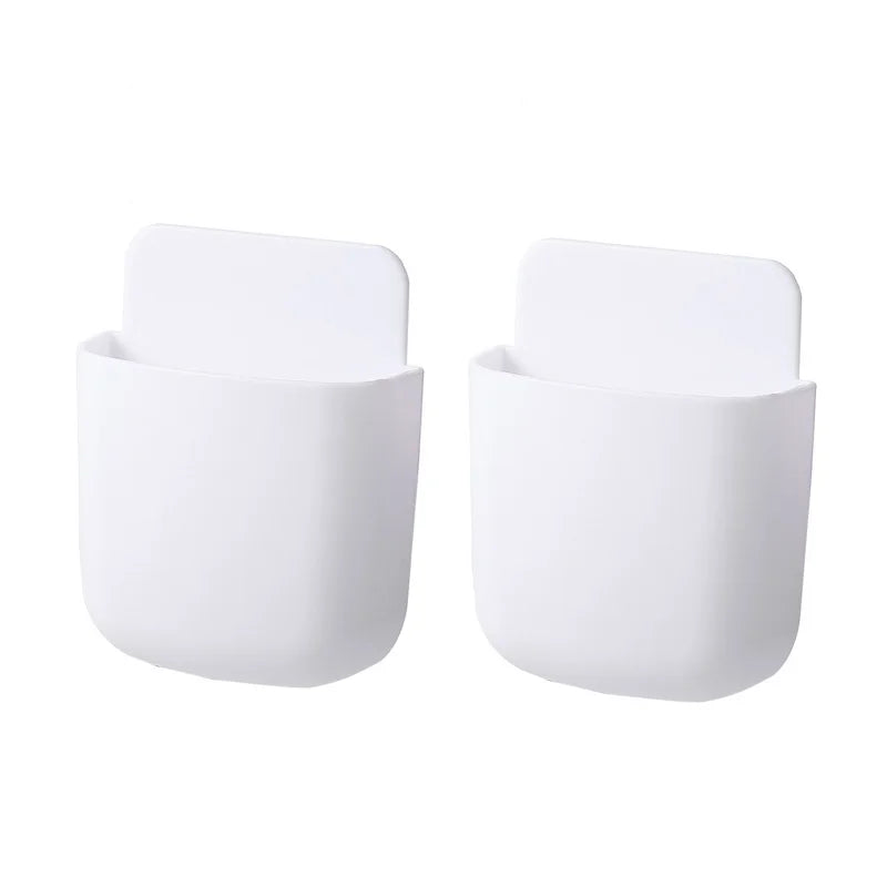 porte télécommande mural blanc moderne adhésif rangement télécommandes outils organisation