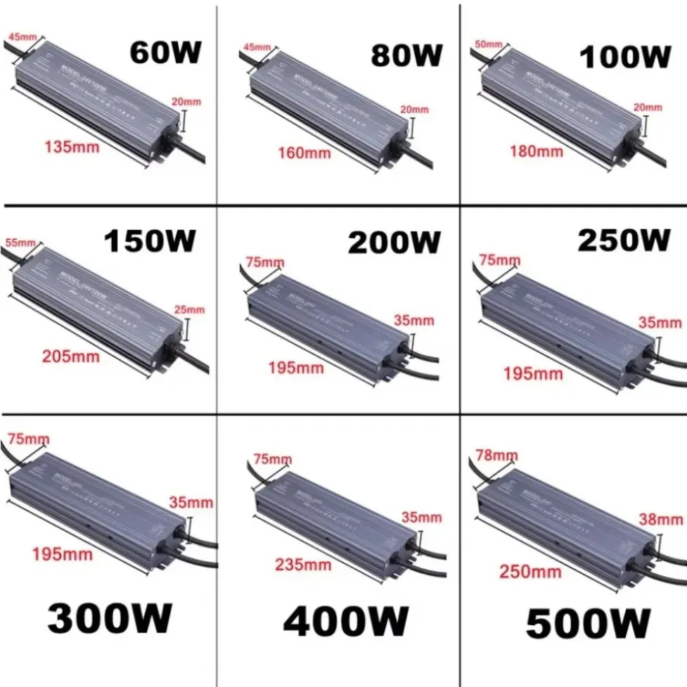 driver led étanche gris métallisé alimentation secteur 12v 24v éclairage extérieur