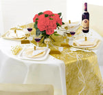 chemin table doré effet métallique élégant maison événement noël mariage
