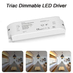 pilote led dimmable 12v 24v triac pwm moderne certifié rohs abs blanc