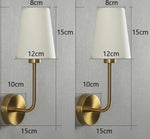 Lampe murale moderne or abat jour conique éclairage quotidien led minimaliste