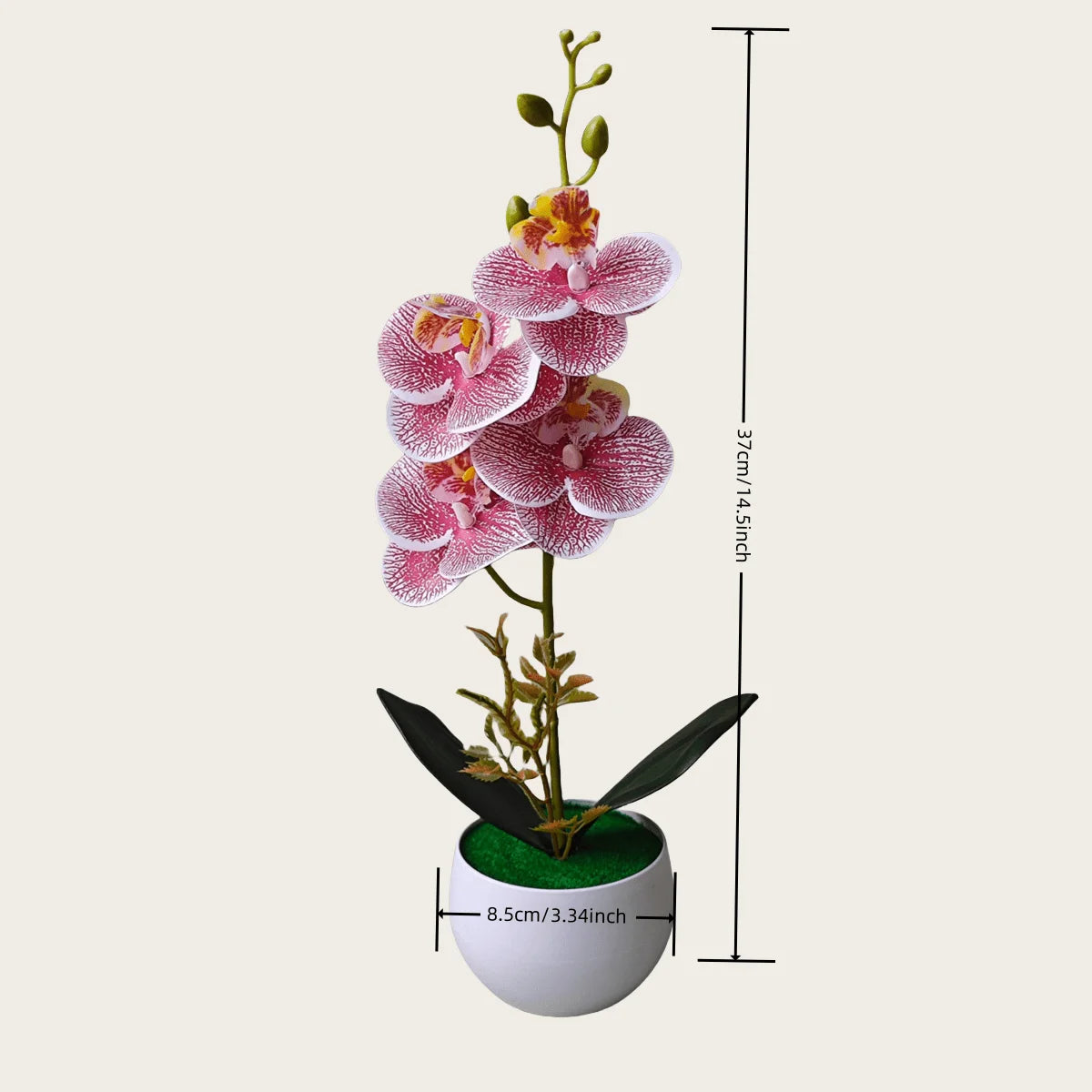 Décoration intérieure orchidée artificielle pot blanc violette bleue blanche minimaliste moderne